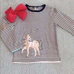 NWOT Joules Striped Unicorn Kids Sweater - Sz 7/8